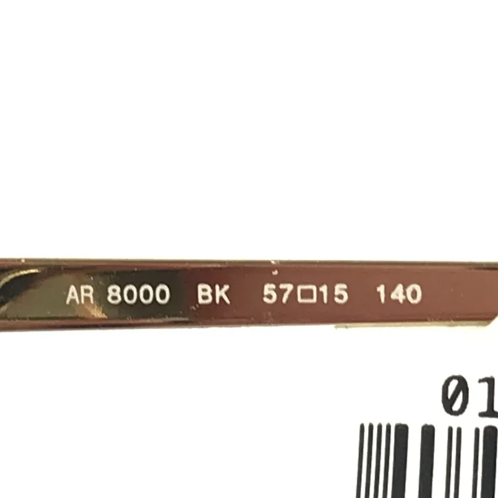 Alberto Romani Eyeglasses Frames AR8000 BK Black Gold Rectangle 57-15-140